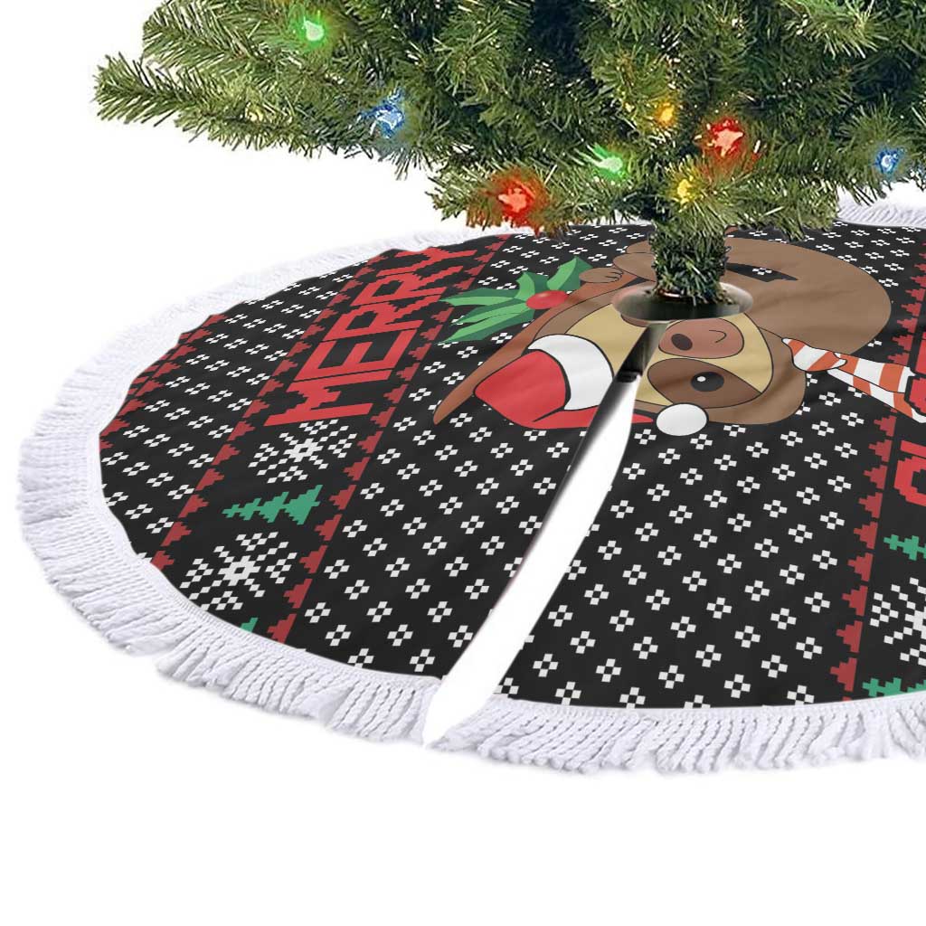 Merry Slothmas Tree Skirt Cute Sloth Christmas DT04 - Wonder Print Shop