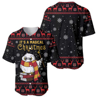 Magical Christmas Baseball Jersey Owl Book Xmas DT04 - Wonder Print Shop
