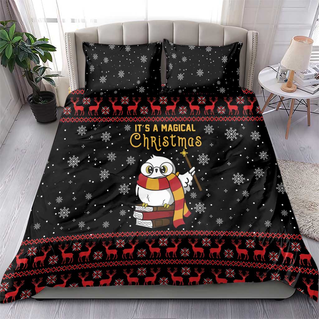 Magical Christmas Bedding Set Owl Book Xmas DT04 - Wonder Print Shop