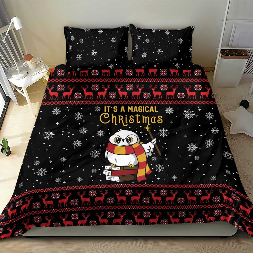 Magical Christmas Bedding Set Owl Book Xmas DT04 - Wonder Print Shop