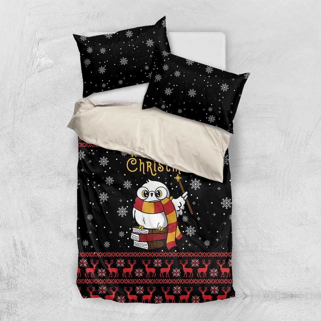 Magical Christmas Bedding Set Owl Book Xmas DT04 - Wonder Print Shop