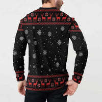 Magical Christmas Button Sweatshirt Owl Book Xmas DT04 - Wonder Print Shop