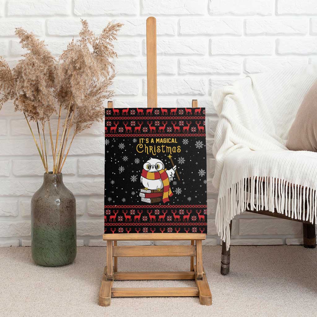 Magical Christmas Canvas Wall Art Owl Book Xmas DT04 - Wonder Print Shop