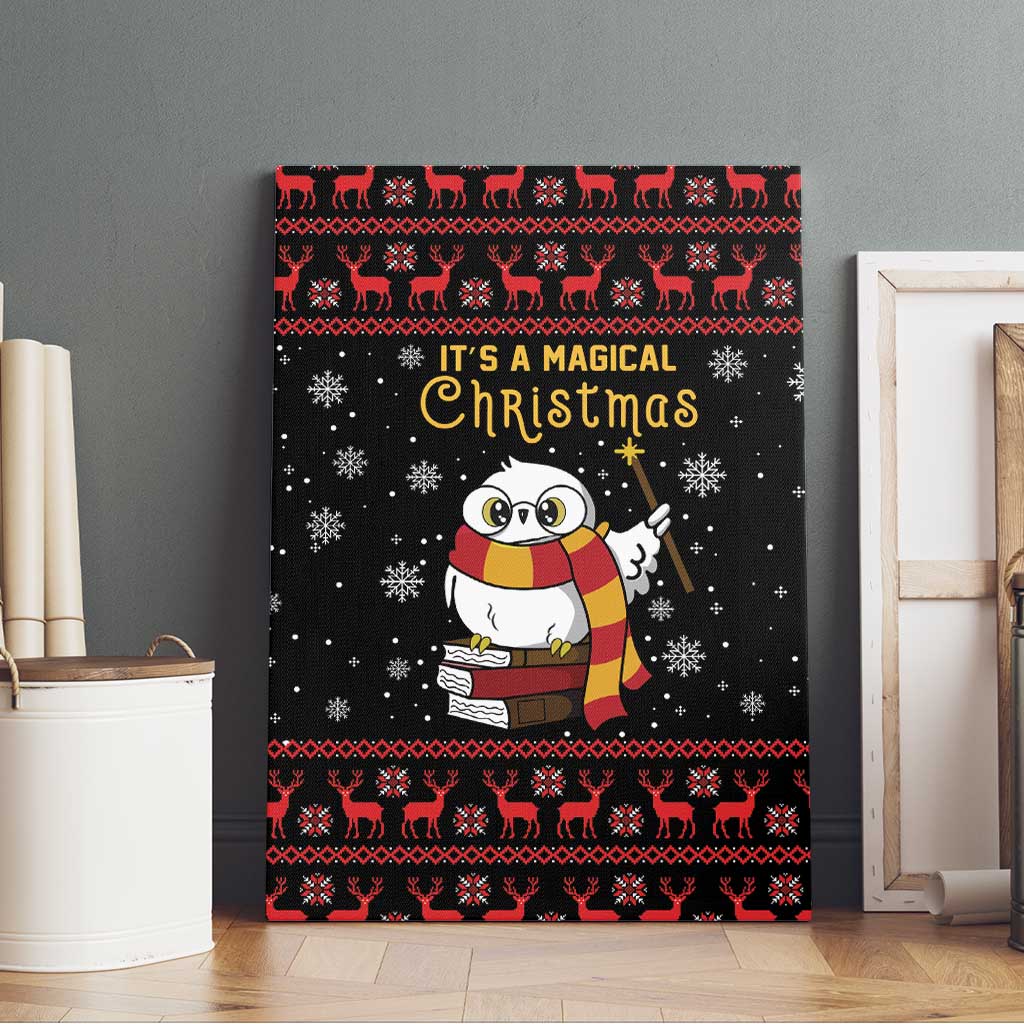 Magical Christmas Canvas Wall Art Owl Book Xmas DT04 - Wonder Print Shop