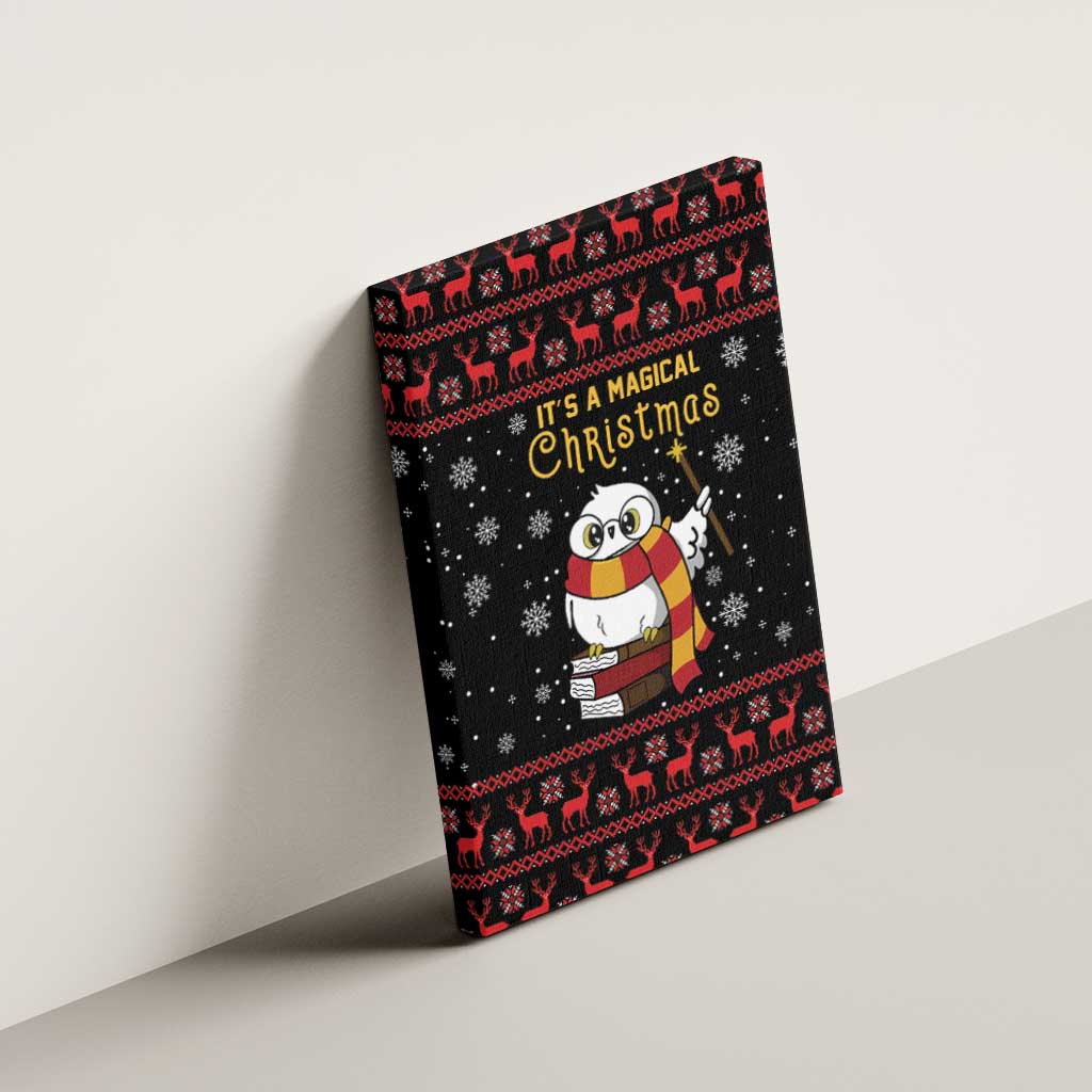 Magical Christmas Canvas Wall Art Owl Book Xmas DT04 - Wonder Print Shop