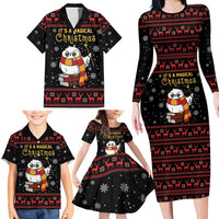 Magical Christmas Family Matching Long Sleeve Bodycon Dress and Hawaiian Shirt Owl Book Xmas DT04 - Wonder Print Shop