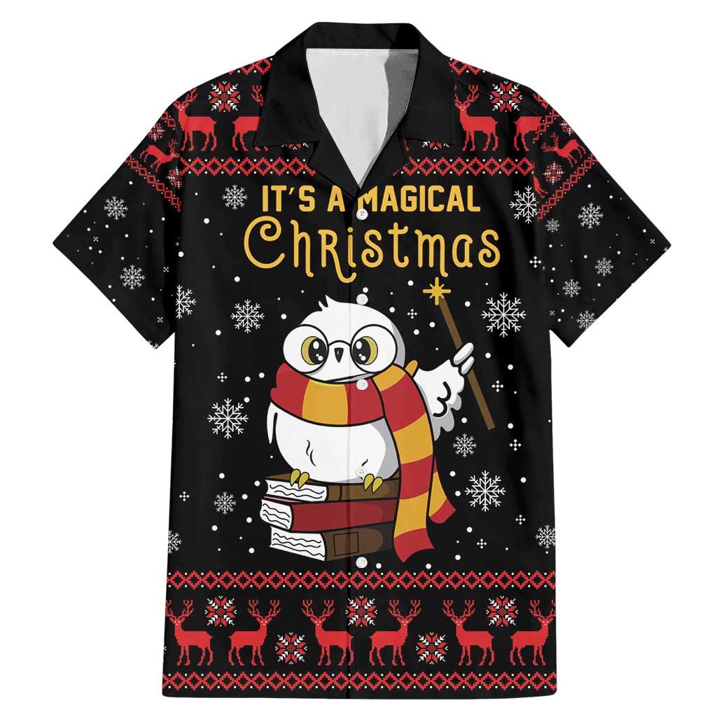 Magical Christmas Family Matching Mermaid Dress and Hawaiian Shirt Owl Book Xmas DT04 - Wonder Print Shop