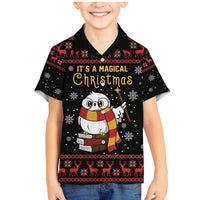 Magical Christmas Family Matching Mermaid Dress and Hawaiian Shirt Owl Book Xmas DT04 - Wonder Print Shop