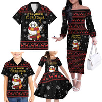 Magical Christmas Family Matching Off The Shoulder Long Sleeve Dress and Hawaiian Shirt Owl Book Xmas DT04 - Wonder Print Shop