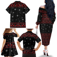 Magical Christmas Family Matching Off The Shoulder Long Sleeve Dress and Hawaiian Shirt Owl Book Xmas DT04 - Wonder Print Shop