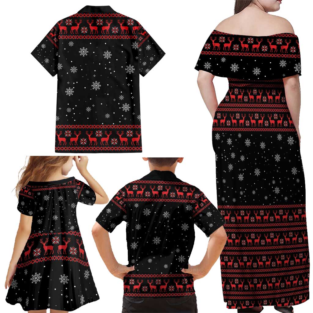 Magical Christmas Family Matching Off Shoulder Maxi Dress and Hawaiian Shirt Owl Book Xmas DT04 - Wonder Print Shop