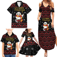 Magical Christmas Family Matching Summer Maxi Dress and Hawaiian Shirt Owl Book Xmas DT04 - Wonder Print Shop