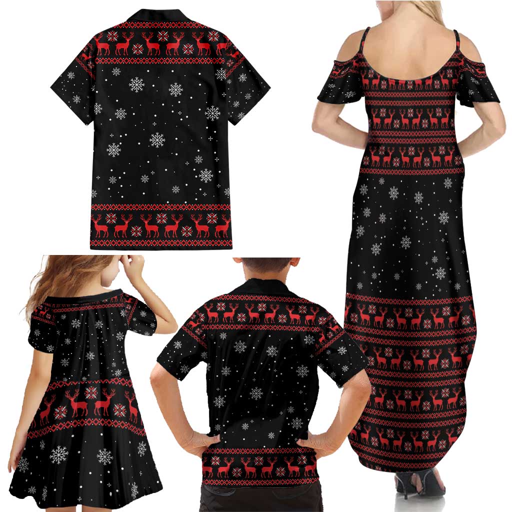 Magical Christmas Family Matching Summer Maxi Dress and Hawaiian Shirt Owl Book Xmas DT04 - Wonder Print Shop