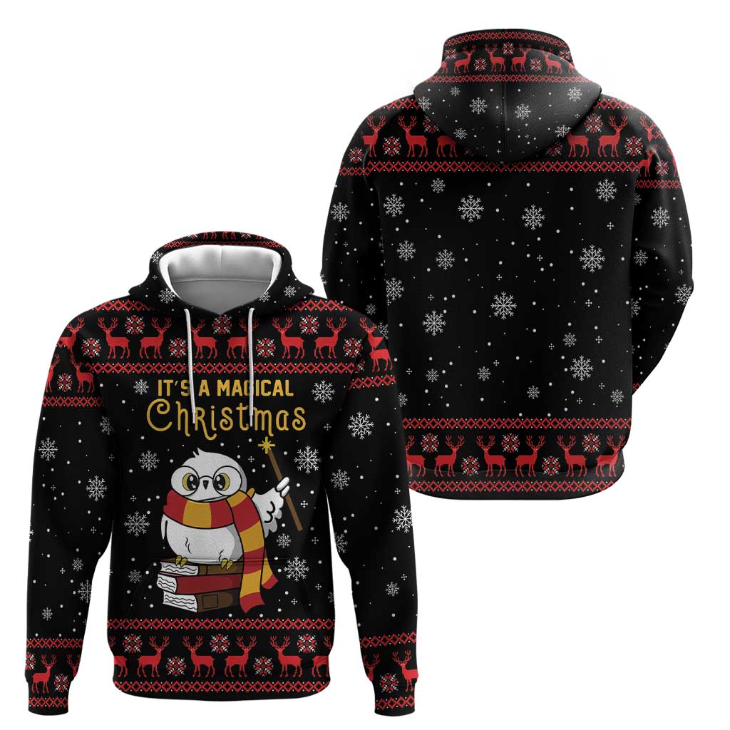 Magical Christmas Hoodie Owl Book Xmas DT04 - Wonder Print Shop