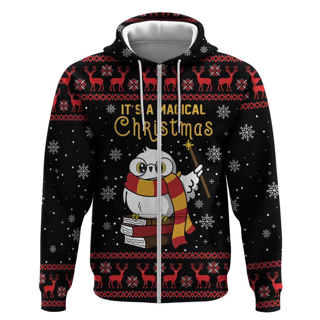 Magical Christmas Hoodie Owl Book Xmas DT04 - Wonder Print Shop