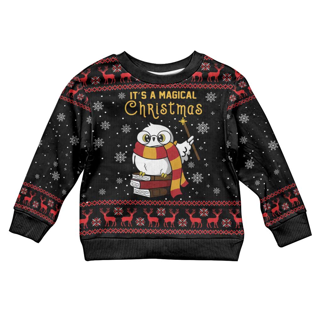 Magical Christmas Kid Ugly Christmas Sweater Owl Book Xmas DT04 - Wonder Print Shop