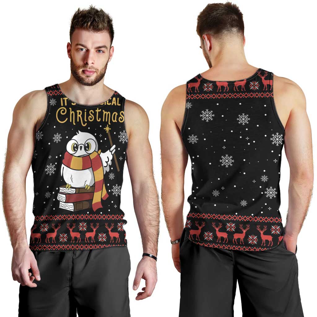 Magical Christmas Men Tank Top Owl Book Xmas DT04 - Wonder Print Shop