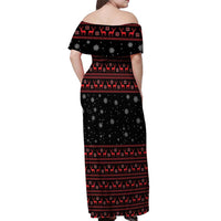 Magical Christmas Off Shoulder Maxi Dress Owl Book Xmas DT04 - Wonder Print Shop