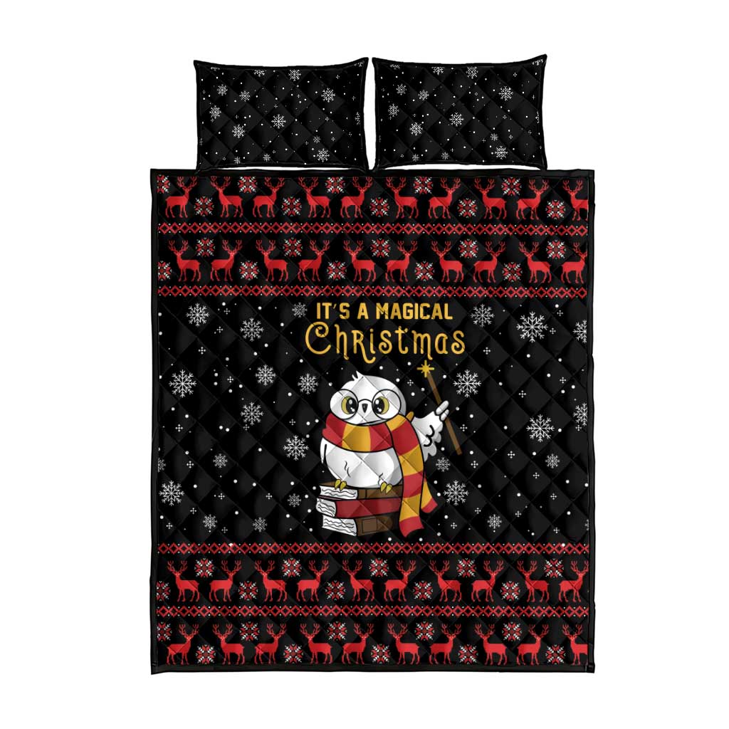 Magical Christmas Quilt Bed Set Owl Book Xmas DT04 - Wonder Print Shop