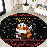 Magical Christmas Round Carpet Owl Book Xmas