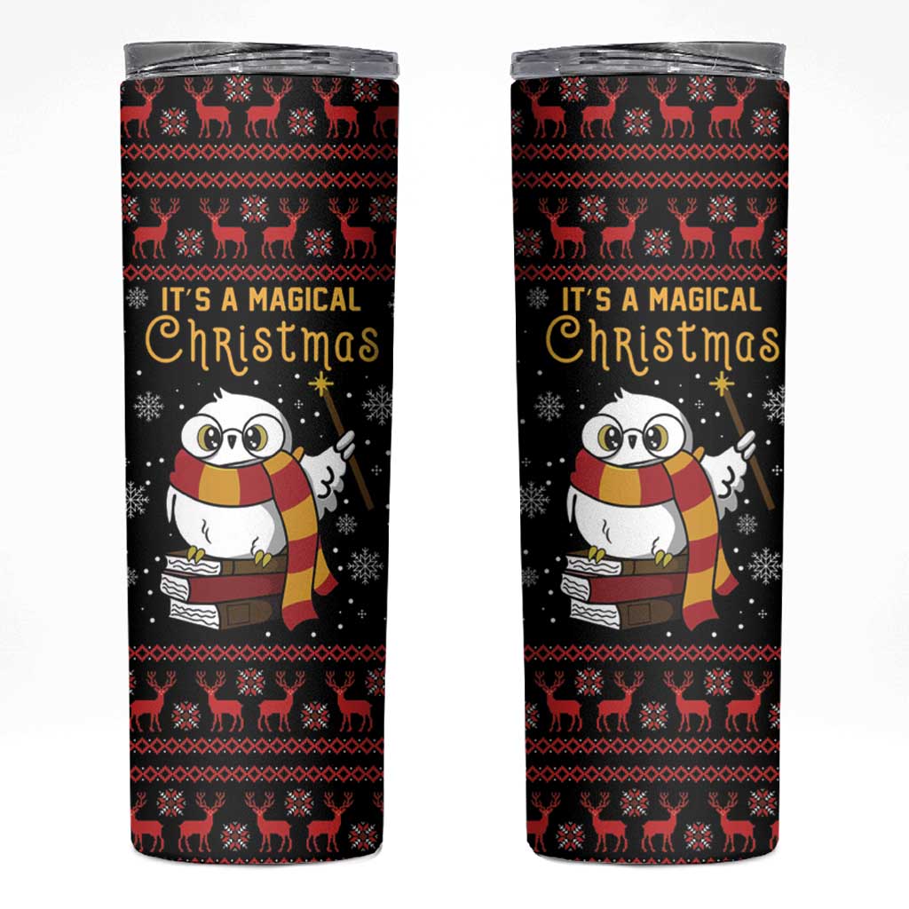 Magical Christmas Skinny Tumbler Owl Book Xmas DT04 - Wonder Print Shop