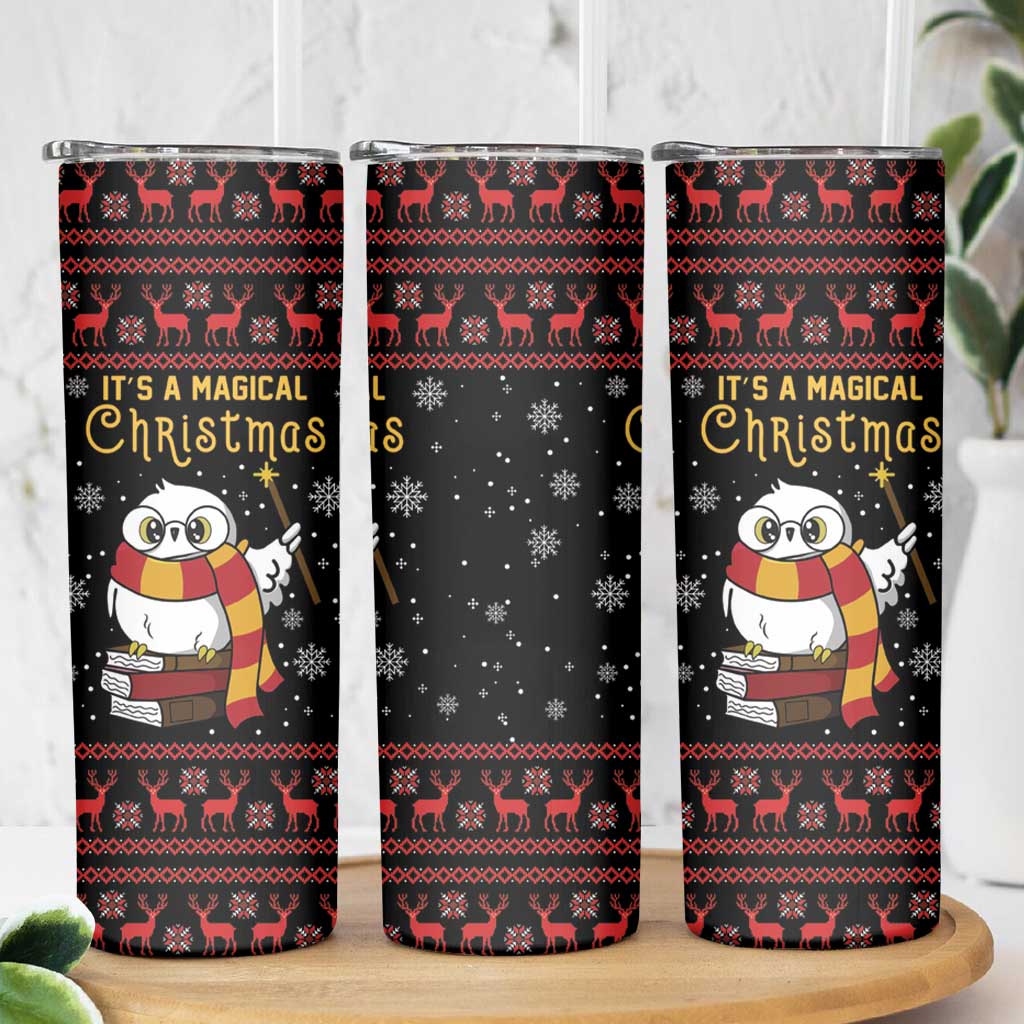 Magical Christmas Skinny Tumbler Owl Book Xmas DT04 - Wonder Print Shop
