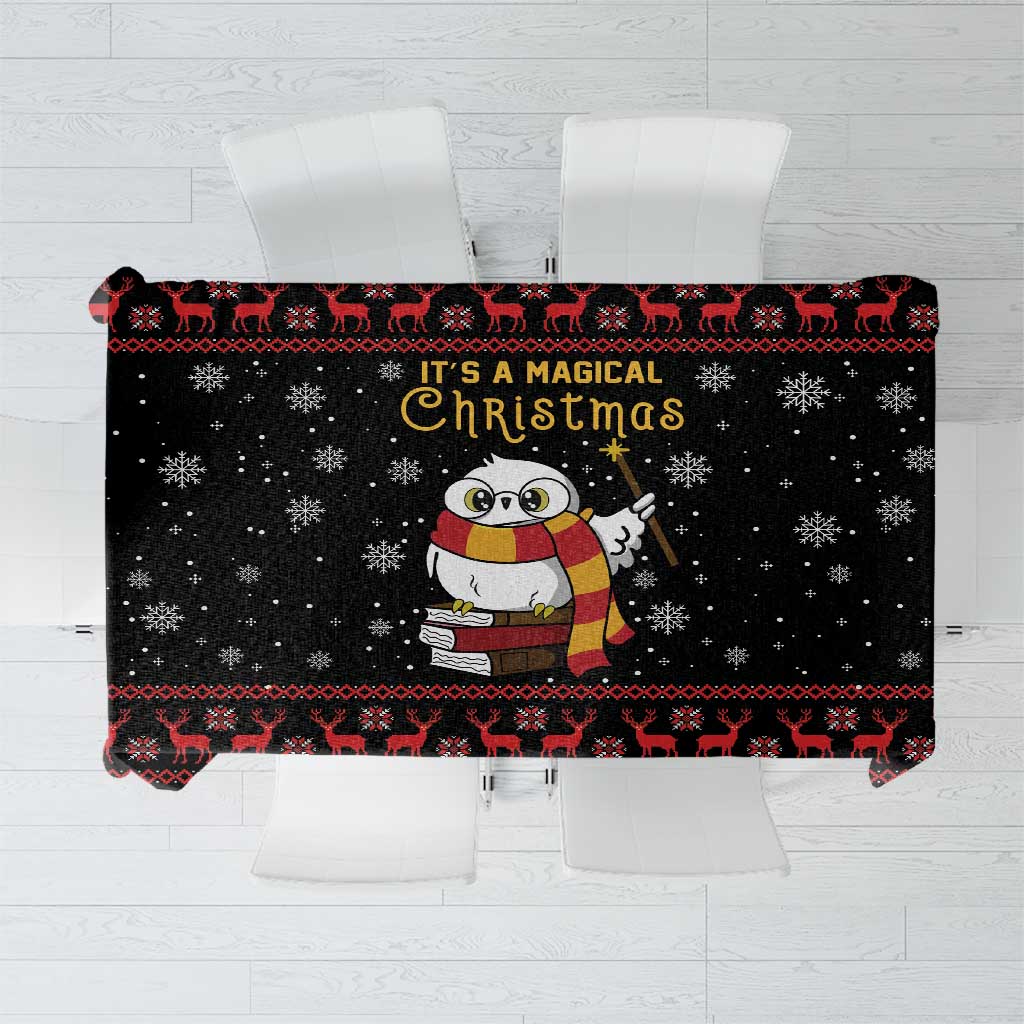Magical Christmas Tablecloth Owl Book Xmas DT04 - Wonder Print Shop