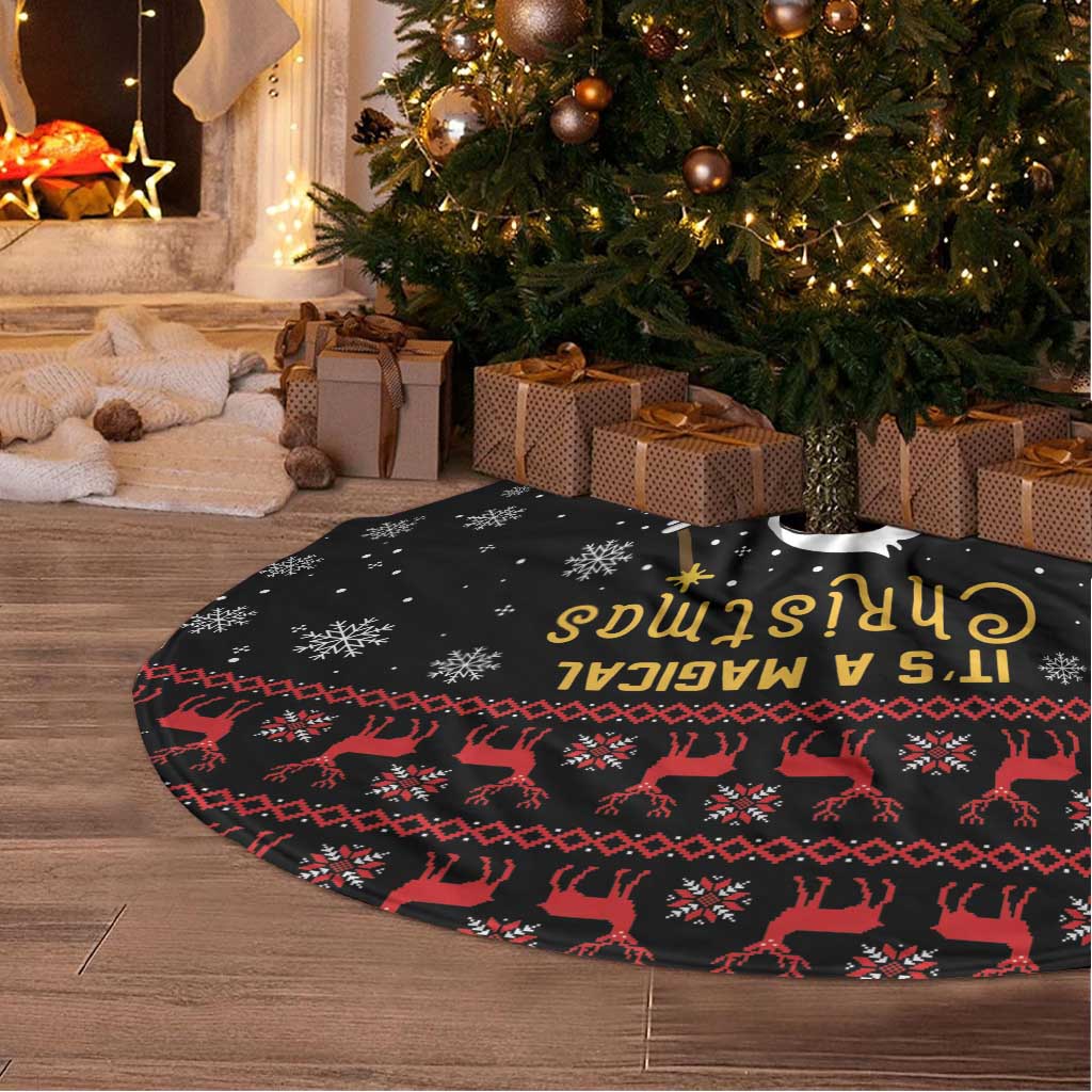 Magical Christmas Tree Skirt Owl Book Xmas DT04 - Wonder Print Shop