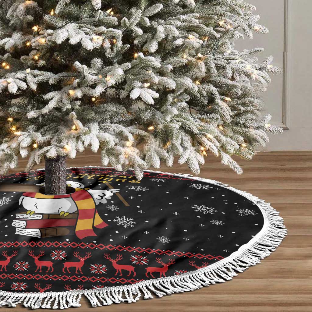 Magical Christmas Tree Skirt Owl Book Xmas DT04 - Wonder Print Shop