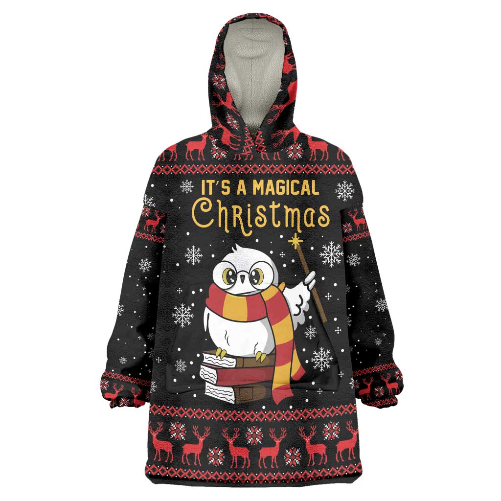 Magical Christmas Wearable Blanket Hoodie Owl Book Xmas DT04 - Wonder Print Shop