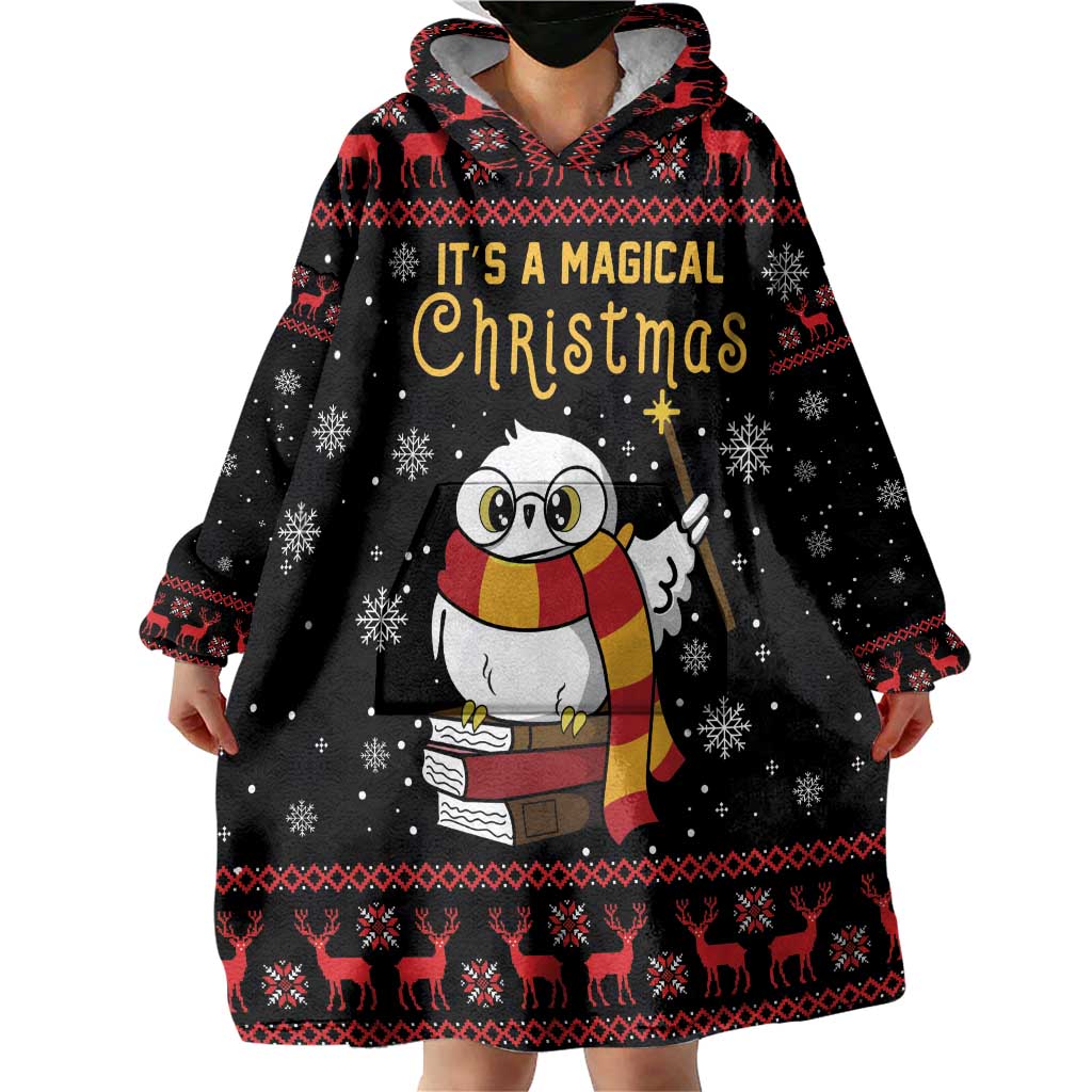 Magical Christmas Wearable Blanket Hoodie Owl Book Xmas DT04 - Wonder Print Shop