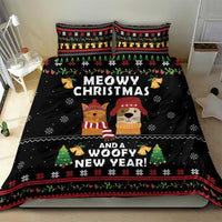Meowy Christmas And Woofy New Year Bedding Set DT04 - Wonder Print Shop