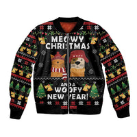 Meowy Christmas And Woofy New Year Bomber Jacket DT04 - Wonder Print Shop