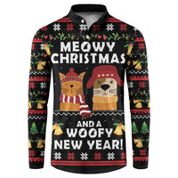 Meowy Christmas And Woofy New Year Button Sweatshirt DT04 - Wonder Print Shop