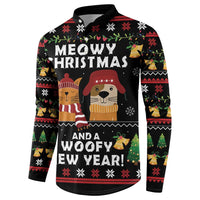 Meowy Christmas And Woofy New Year Button Sweatshirt DT04 - Wonder Print Shop