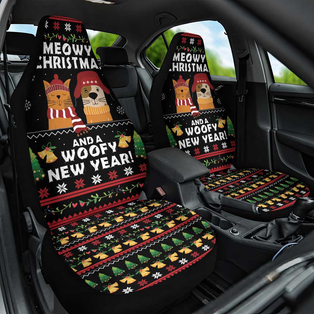 Meowy Christmas And Woofy New Year Car Seat Cover DT04 - Wonder Print Shop