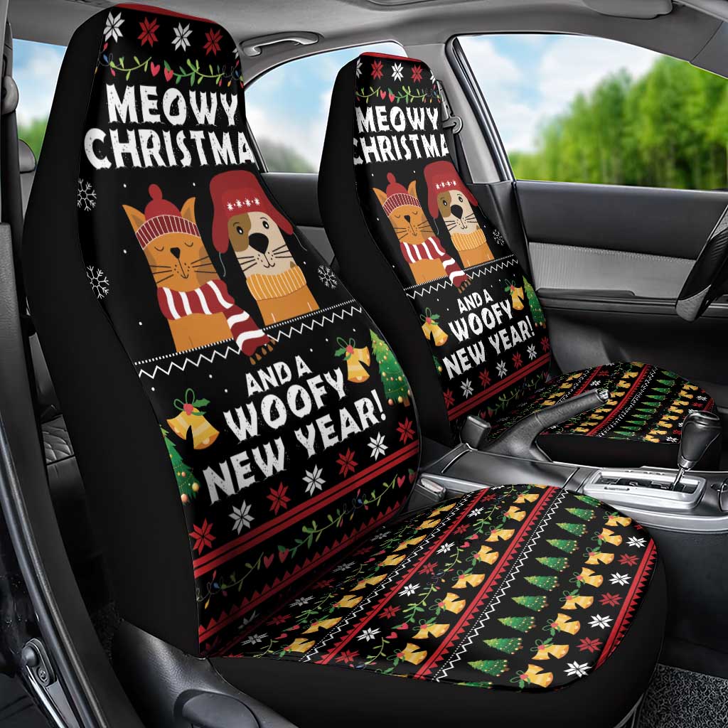 Meowy Christmas And Woofy New Year Car Seat Cover DT04 - Wonder Print Shop