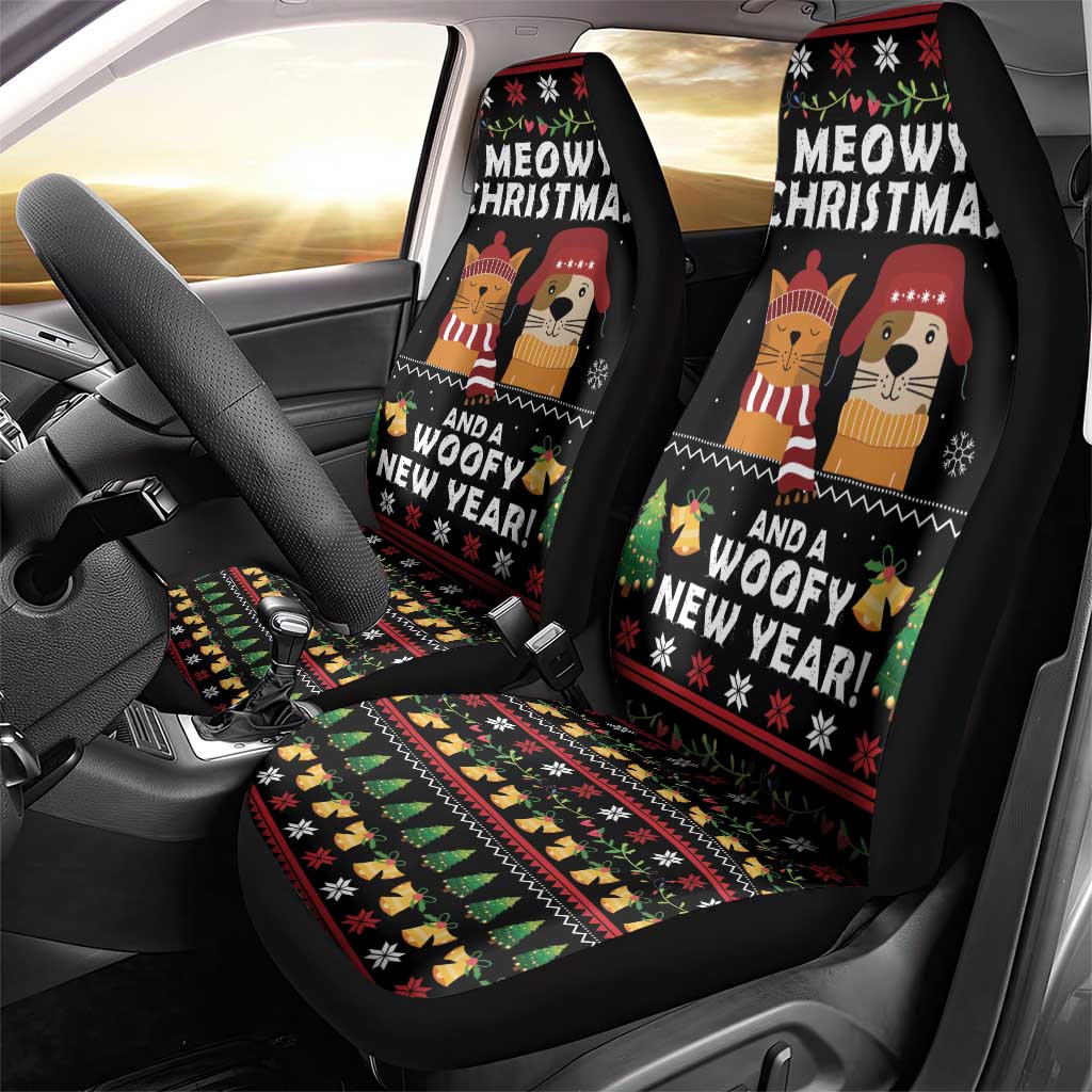 Meowy Christmas And Woofy New Year Car Seat Cover DT04 - Wonder Print Shop