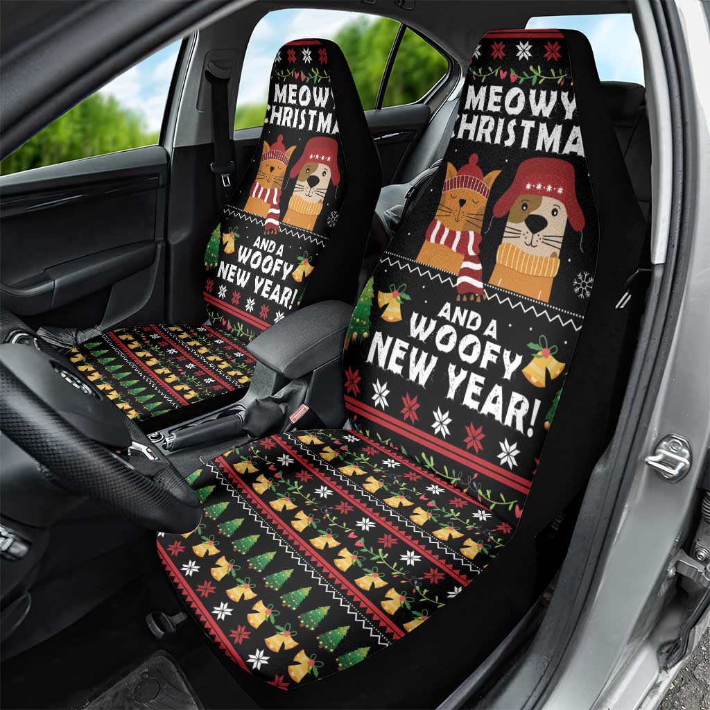 Meowy Christmas And Woofy New Year Car Seat Cover DT04 - Wonder Print Shop