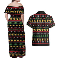 Meowy Christmas And Woofy New Year Couples Matching Off Shoulder Maxi Dress and Hawaiian Shirt DT04 - Wonder Print Shop