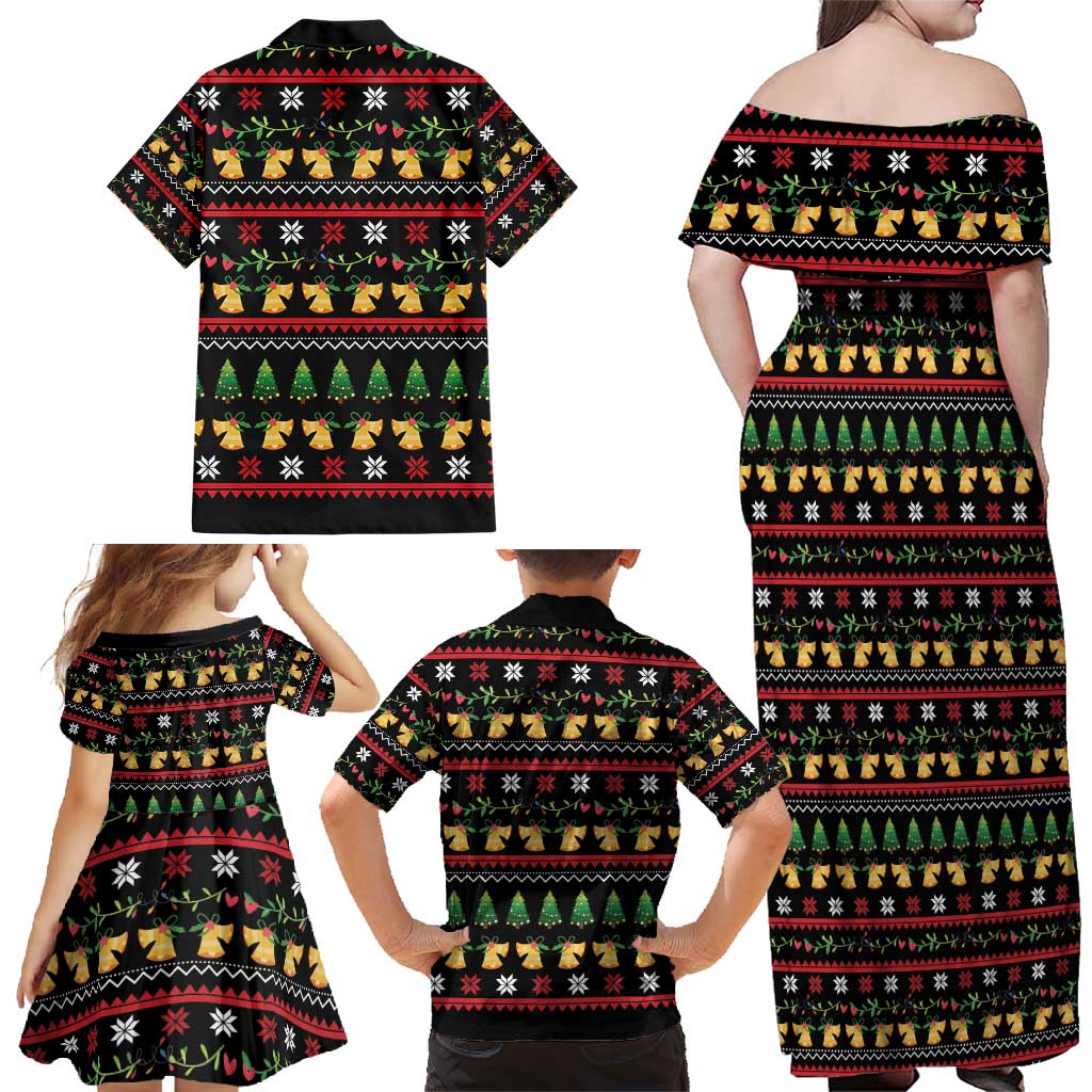 Meowy Christmas And Woofy New Year Family Matching Off Shoulder Maxi Dress and Hawaiian Shirt DT04 - Wonder Print Shop