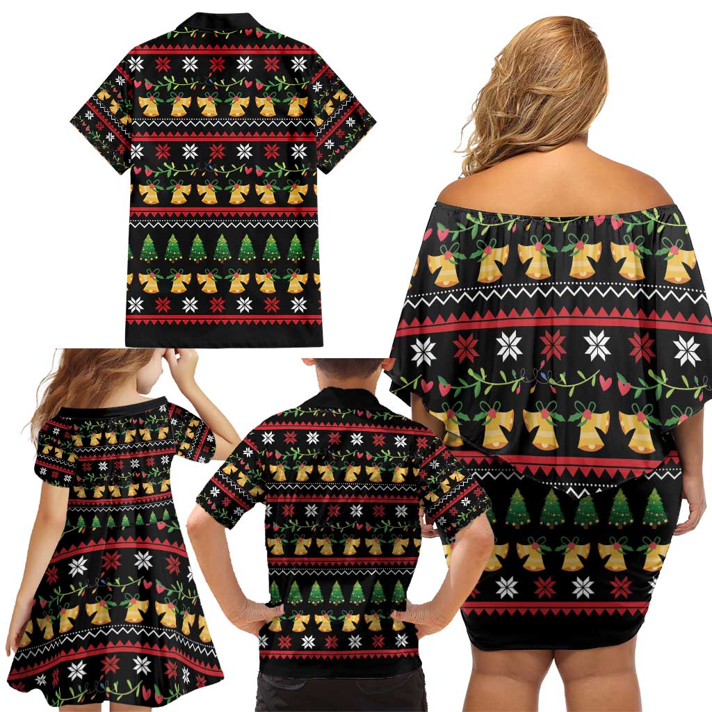 Meowy Christmas And Woofy New Year Family Matching Off Shoulder Short Dress and Hawaiian Shirt DT04 - Wonder Print Shop