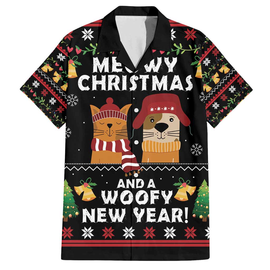 Meowy Christmas And Woofy New Year Family Matching Summer Maxi Dress and Hawaiian Shirt DT04 - Wonder Print Shop