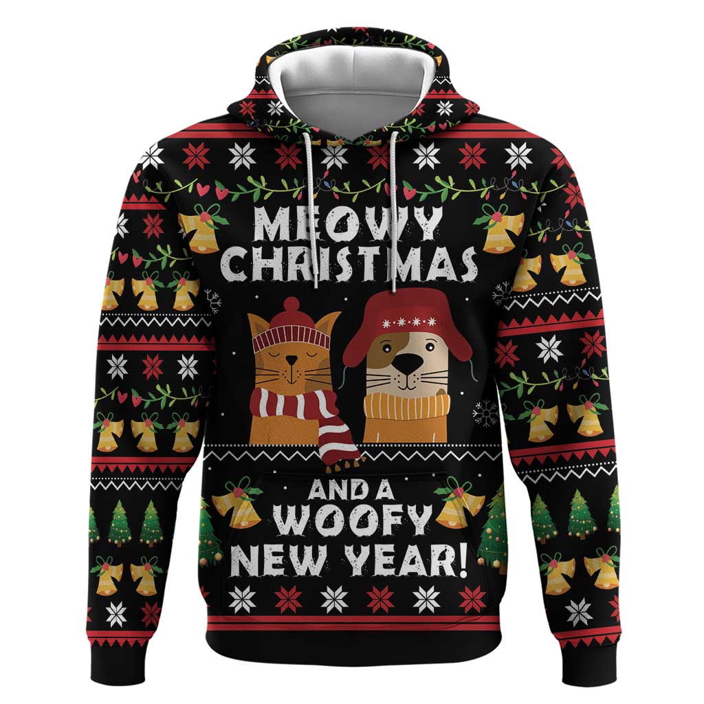 Meowy Christmas And Woofy New Year Hoodie DT04 - Wonder Print Shop