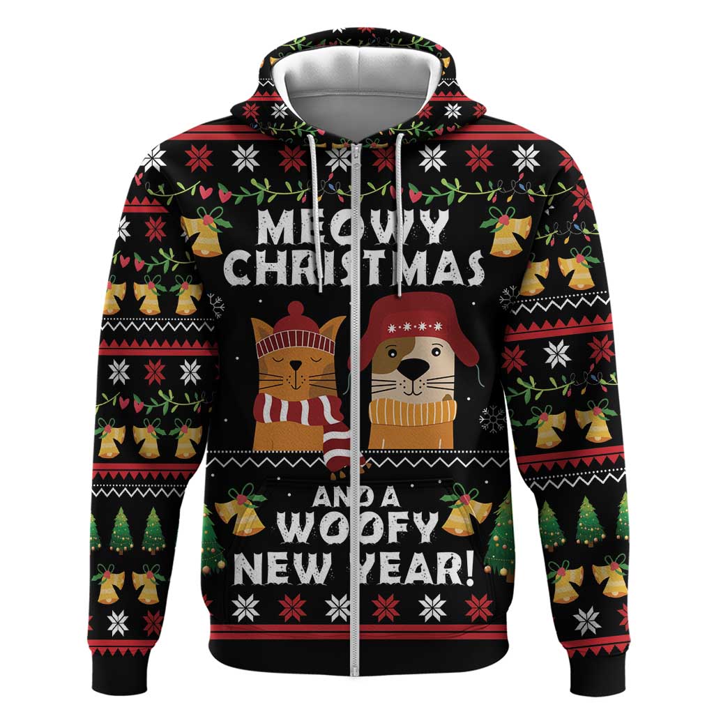 Meowy Christmas And Woofy New Year Hoodie DT04 - Wonder Print Shop