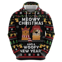 Meowy Christmas And Woofy New Year Hoodie DT04 - Wonder Print Shop