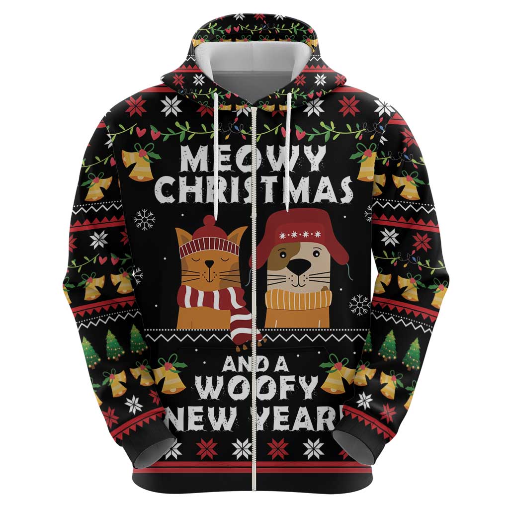 Meowy Christmas And Woofy New Year Hoodie DT04 - Wonder Print Shop