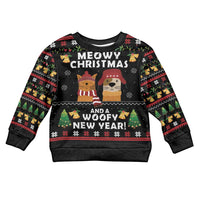 Meowy Christmas And Woofy New Year Kid Ugly Christmas Sweater DT04 - Wonder Print Shop