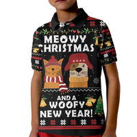 Meowy Christmas And Woofy New Year Kid Polo Shirt DT04 - Wonder Print Shop