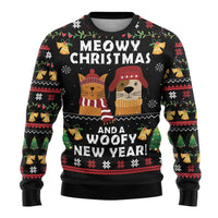Meowy Christmas And Woofy New Year Ugly Christmas Sweater DT04 - Wonder Print Shop